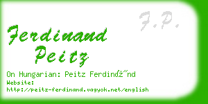ferdinand peitz business card